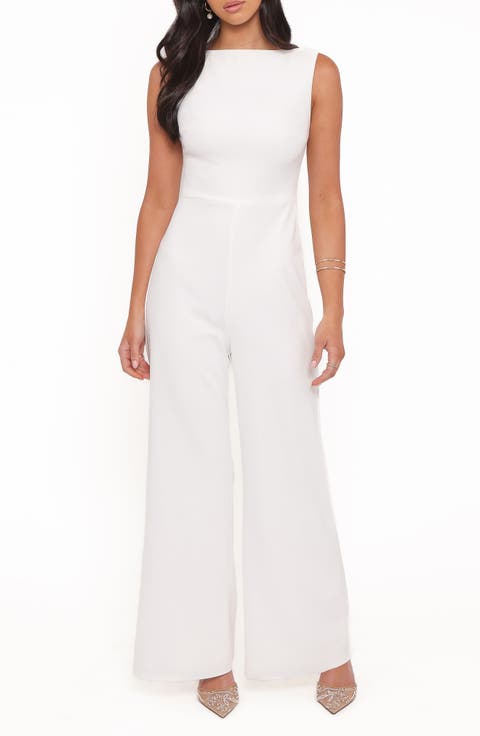 Brenda Lace-Up Back Jumpsuit