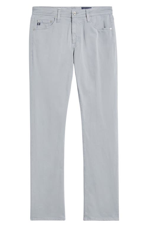 Ag Everett Sueded Stretch Sateen Slim Straight Leg Pants In Ocean Breeze