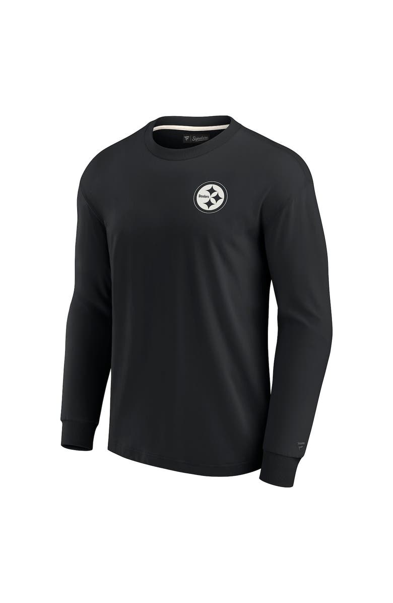 Fanatics Signature Unisex Fanatics Signature Black Pittsburgh Steelers Elements Super Soft Long Sleeve T-Shirt, Alternate, color, 