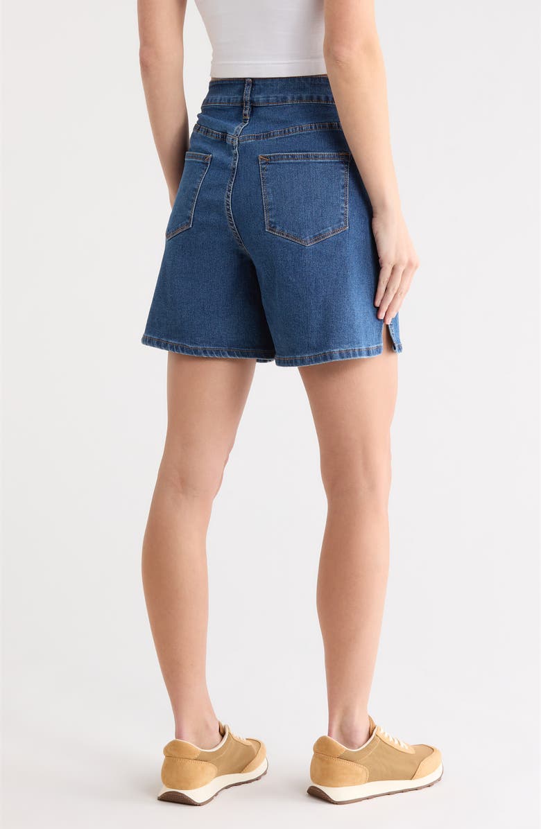 Vigoss Side Slit Denim Shorts, Alternate, color, Indigo