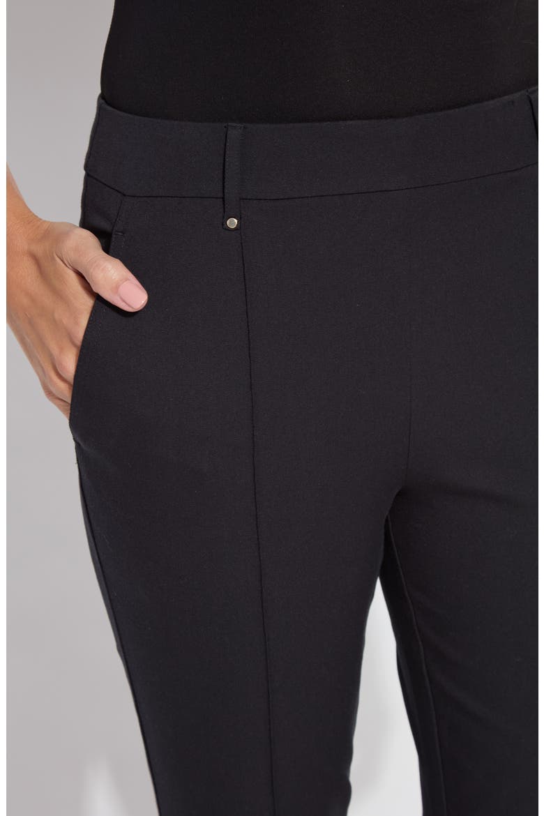 Amanda High Waist Pull-On Capri Pants, Alternate, color, BLACK