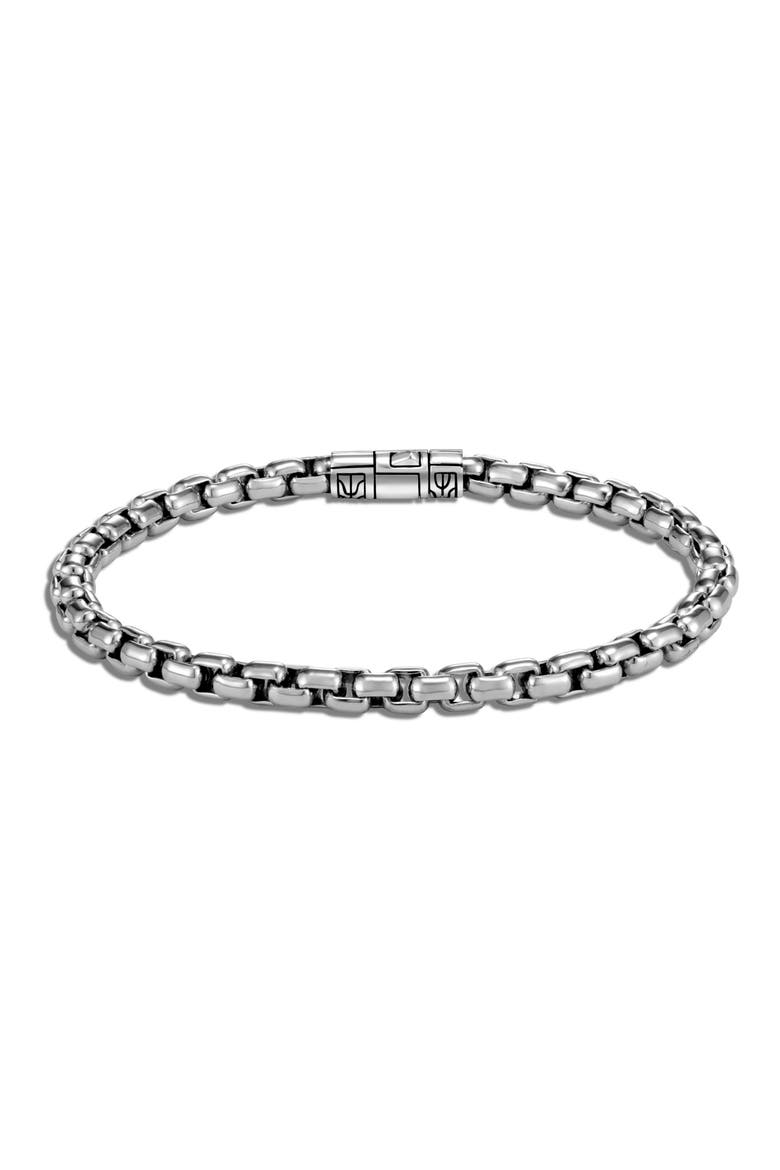 Men's Classic Chain Box Chain Bracelet, Alternate, color, SILVER