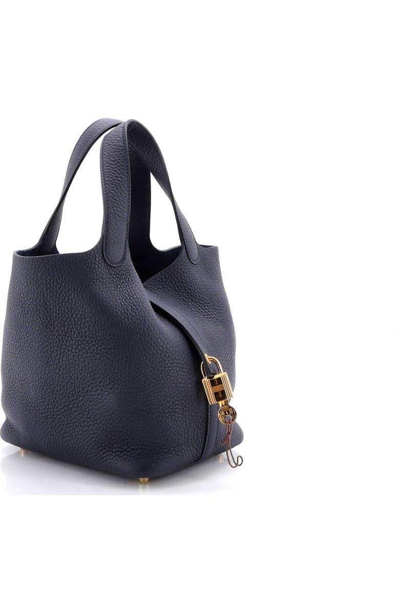 Pre-Owned Hermes Picotin Lock Bag Clemence PM, Alternate, color, Bleu Nuit