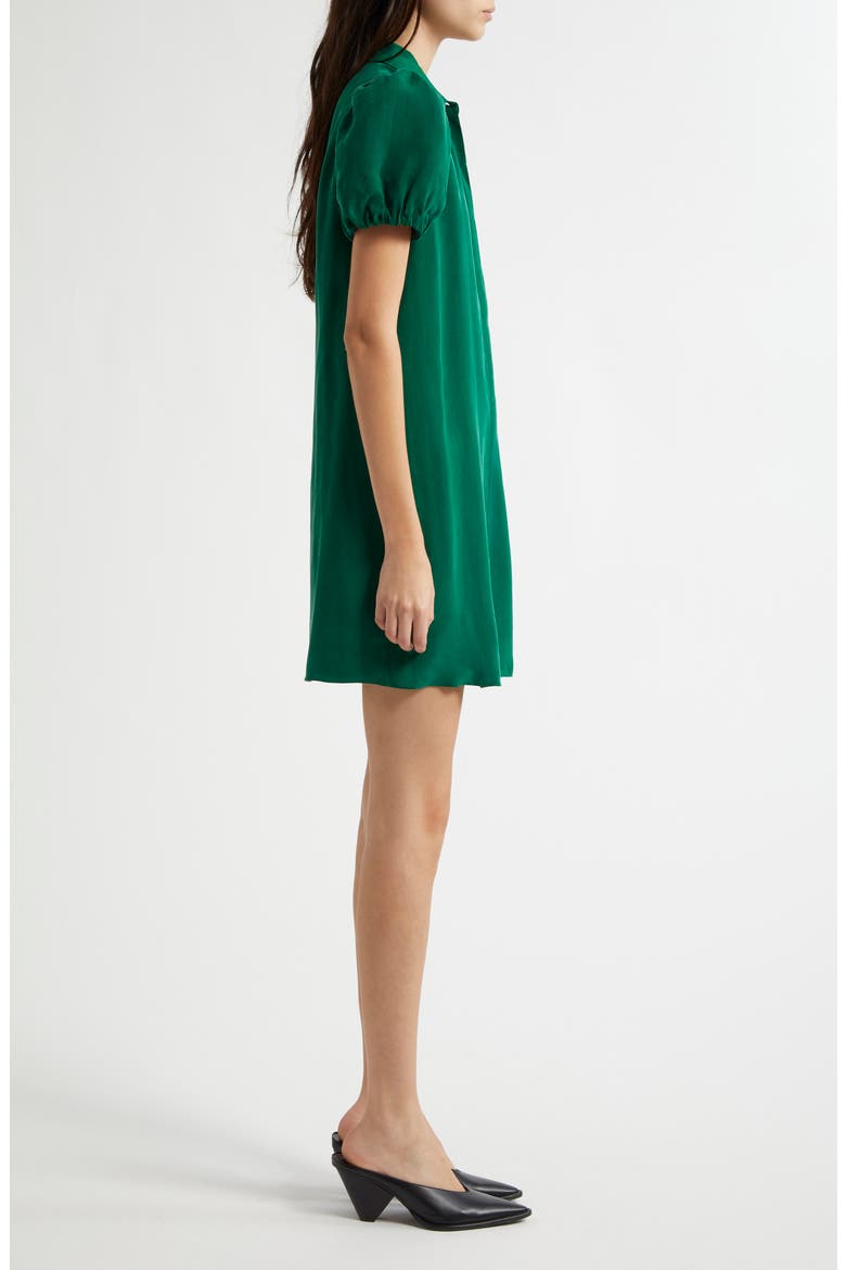 Jem Puff Sleeve Mini Shirtdress, Alternate, color, FOREST GREEN