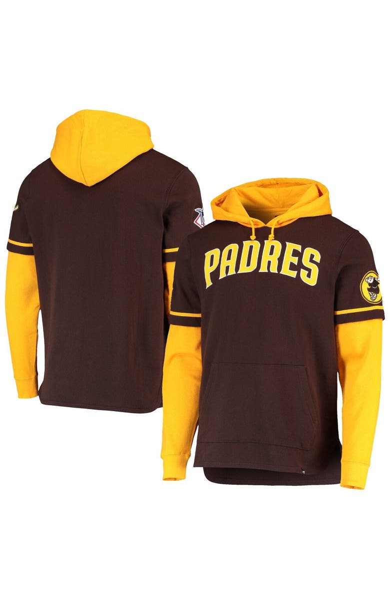 '47 Men's '47 Brown San Diego Padres Trifecta Shortstop Pullover Hoodie, Main, color, 