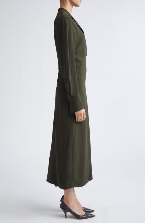 Victoria Beckham Polo Collar Long Sleeve In Green