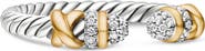 David Yurman Petite Helena Open Ring with 18K Gold & Diamonds