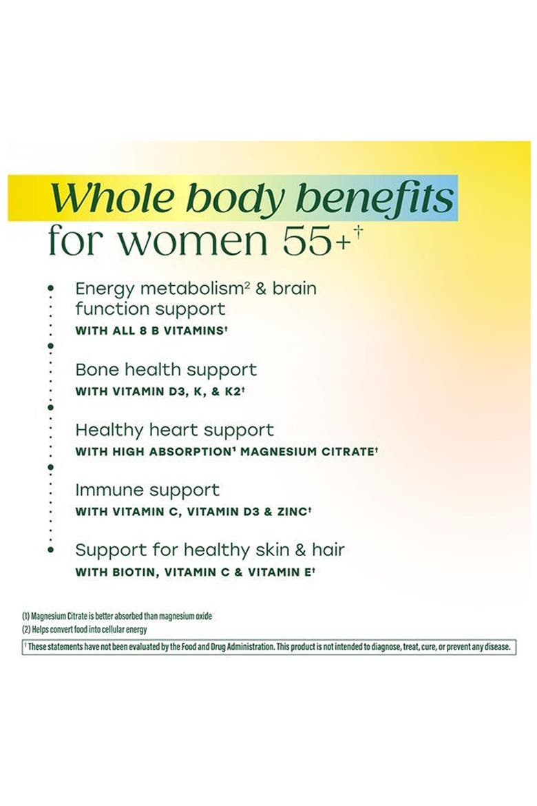 Whole Body Multi Gummies for Women 55+ for Bone Health, Vegetarian, 90 Strawberry Gummies, Alternate, color, None
