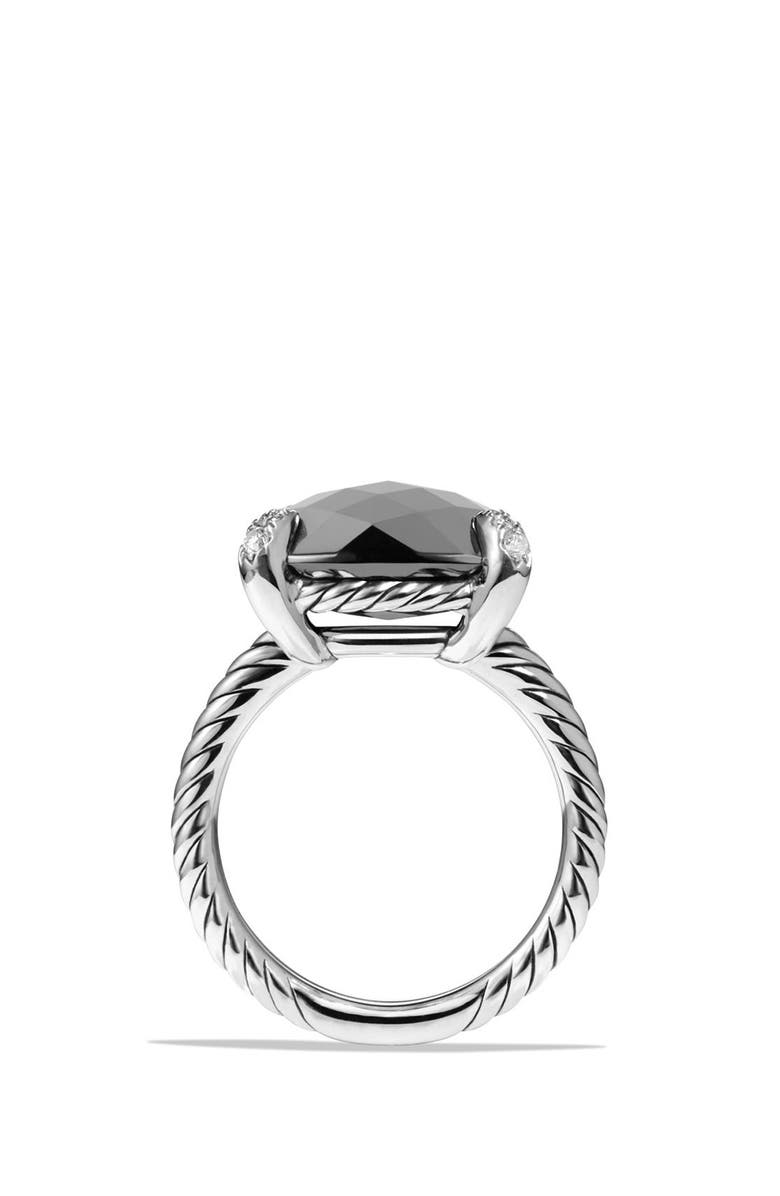 David Yurman Châtelaine Ring with Semiprecious Stone and Diamonds, Alternate, color,