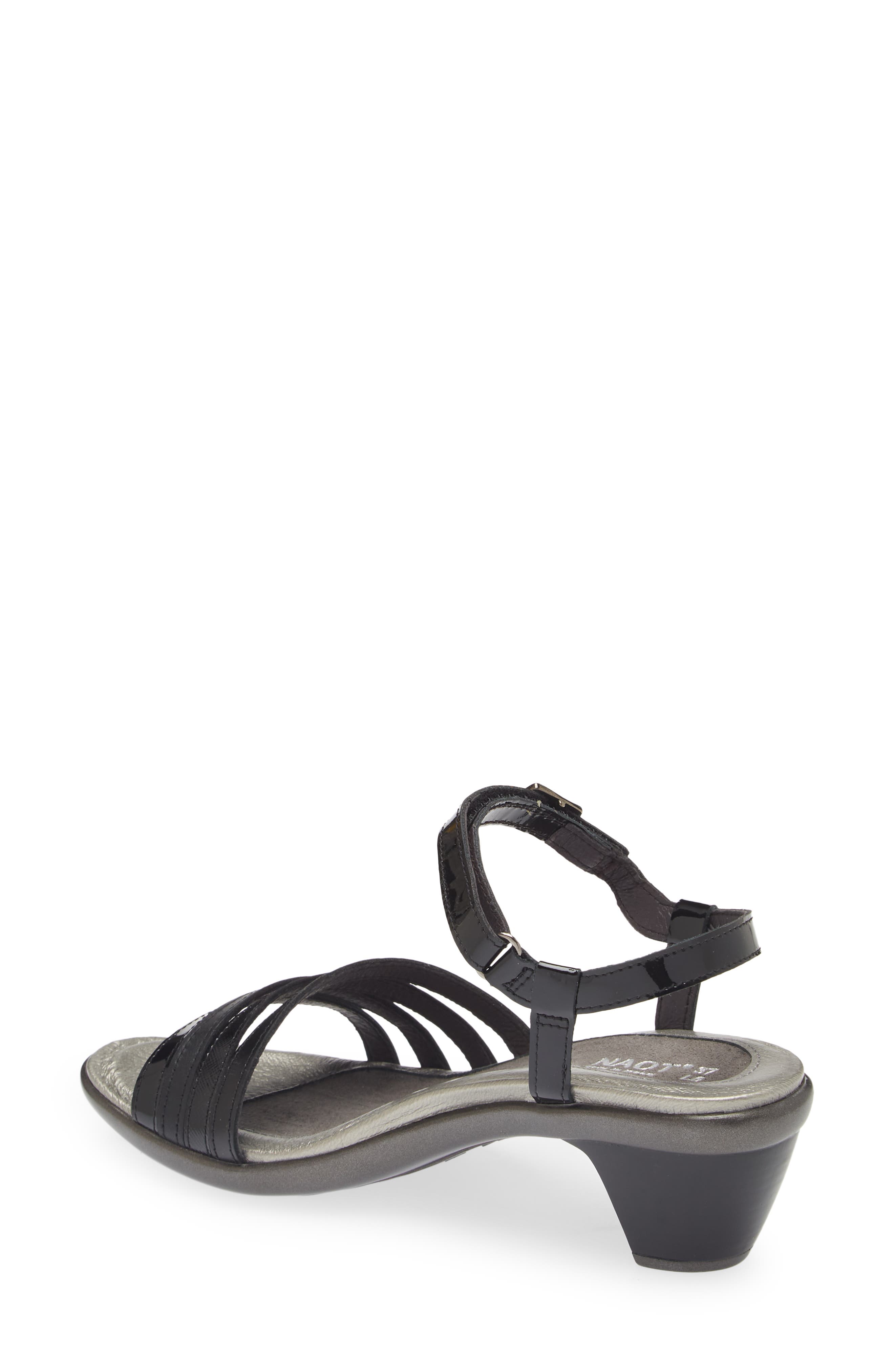 Naot Current Sandal, Alternate, color, Black Leather