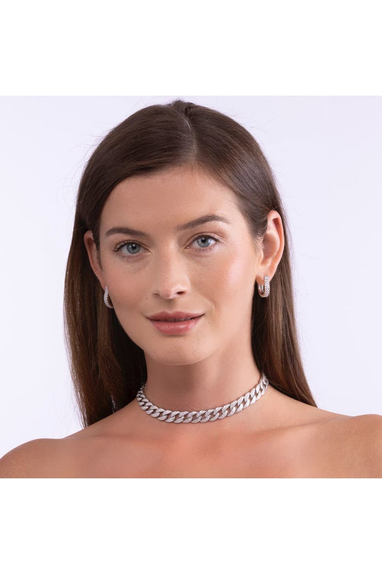 12mm Super Cuban Link Necklace, Alternate, color, Platinum