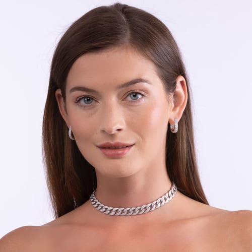 Anna Zuckerman 12mm Super Cuban Link Necklace In Platinum
