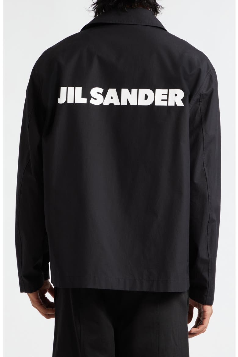 Logo Graphic Cotton Coach's Jacket, Alternate, color, 001 BLACK