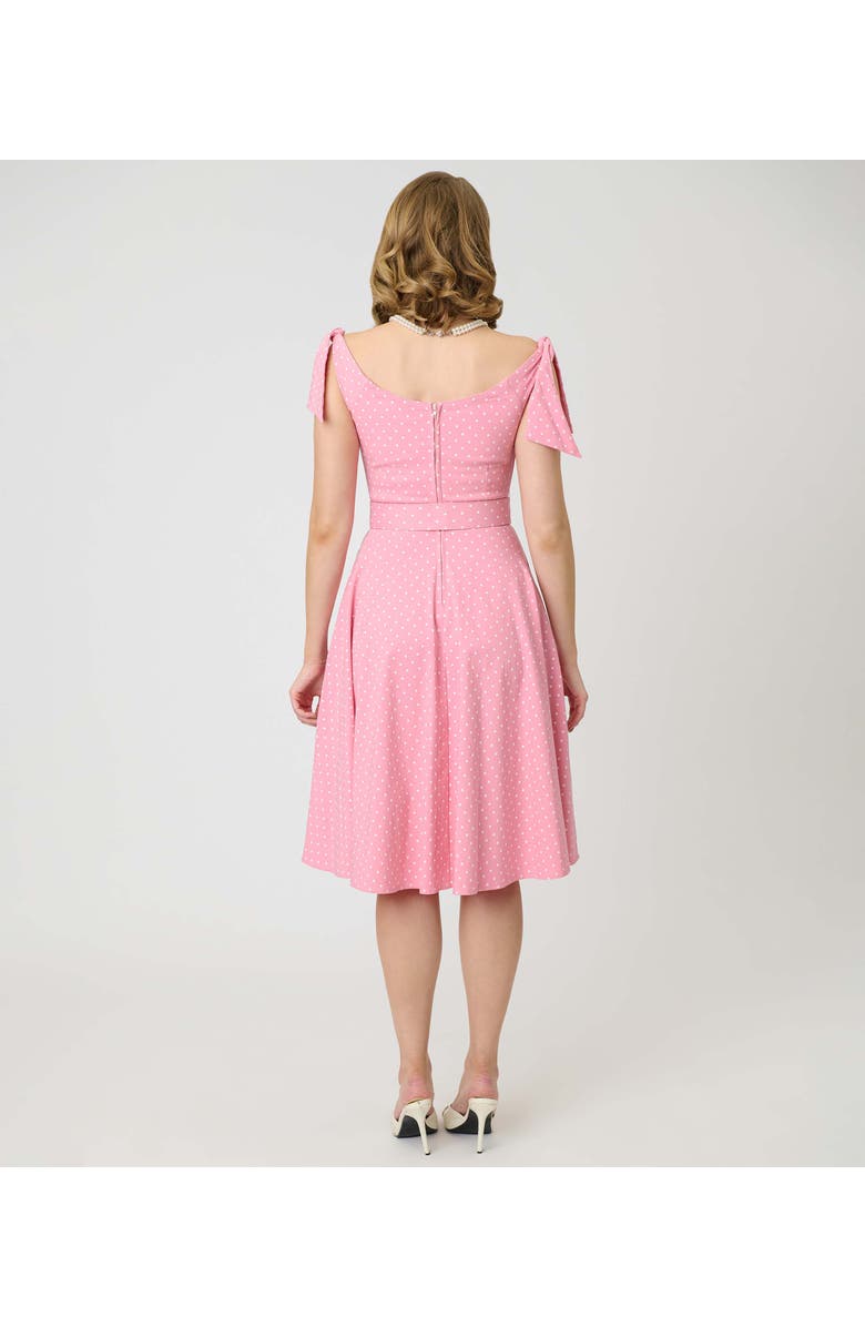 Unique Vintage Prairie Swing Dress, Alternate, color, Pink & White Gingham