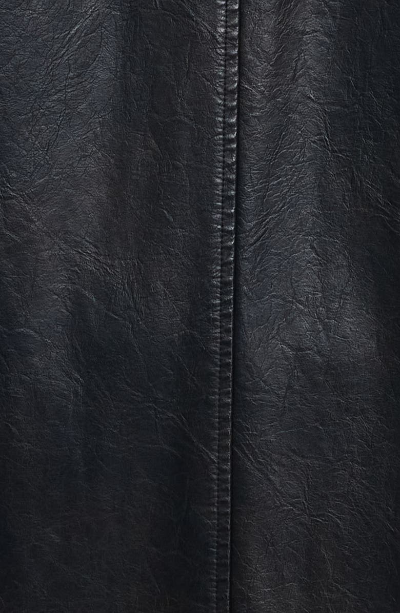 LIONESS Olsen Faux Leather Trench Coat, Alternate, color, 