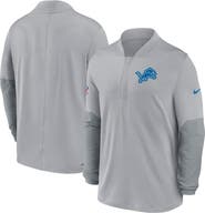 Nike Men's Nike Gray Detroit Lions Sideline Dri-FIT Half-Zip Pullover