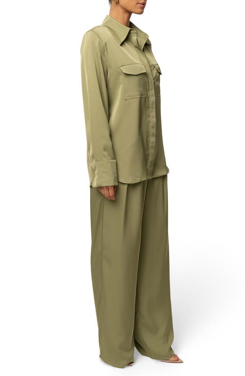 Jluxlabel Misty Button-up Shirt In Green