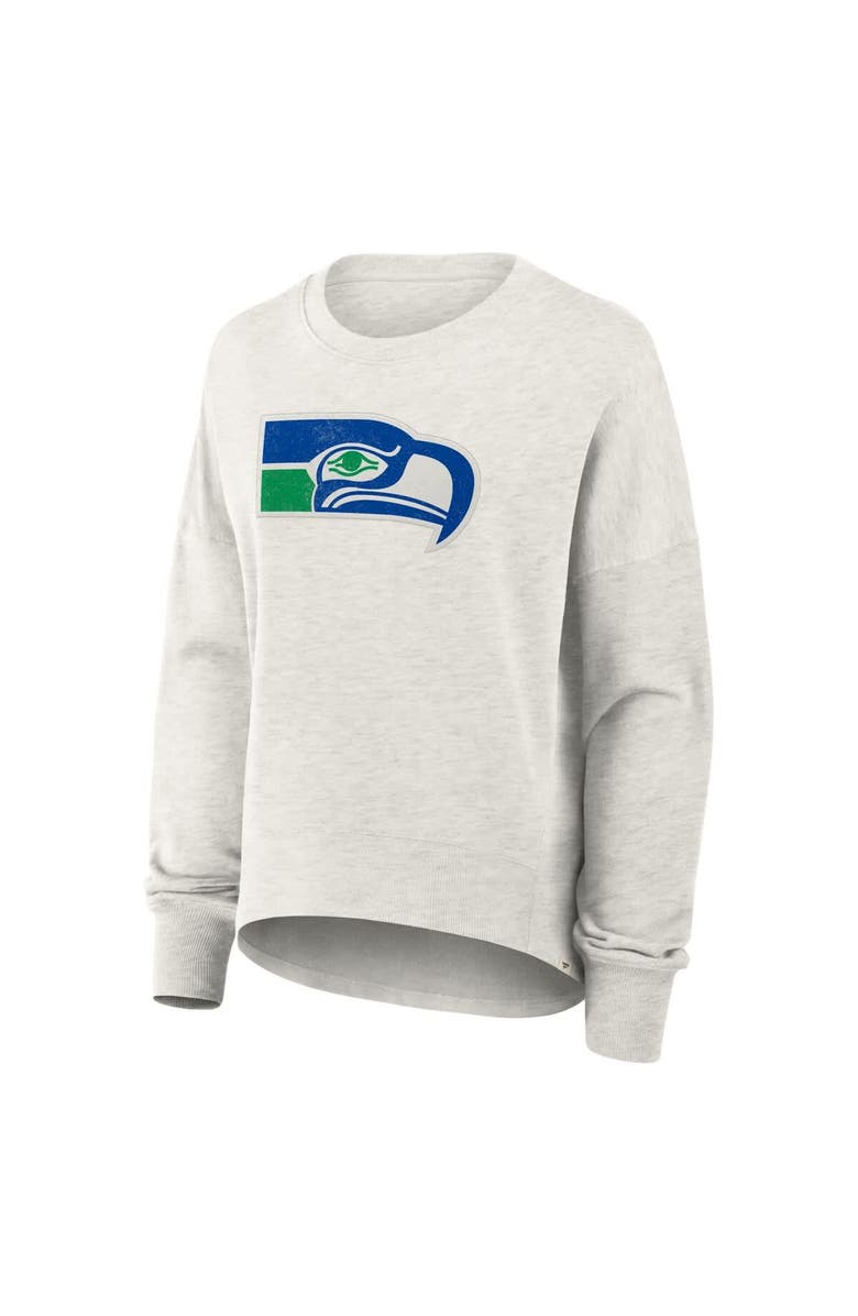 FANATICS Women's Fanatics Heather Gray Seattle Seahawks Oversized Hometown Pullover Sweatshirt, Alternate, color, Heather Gray