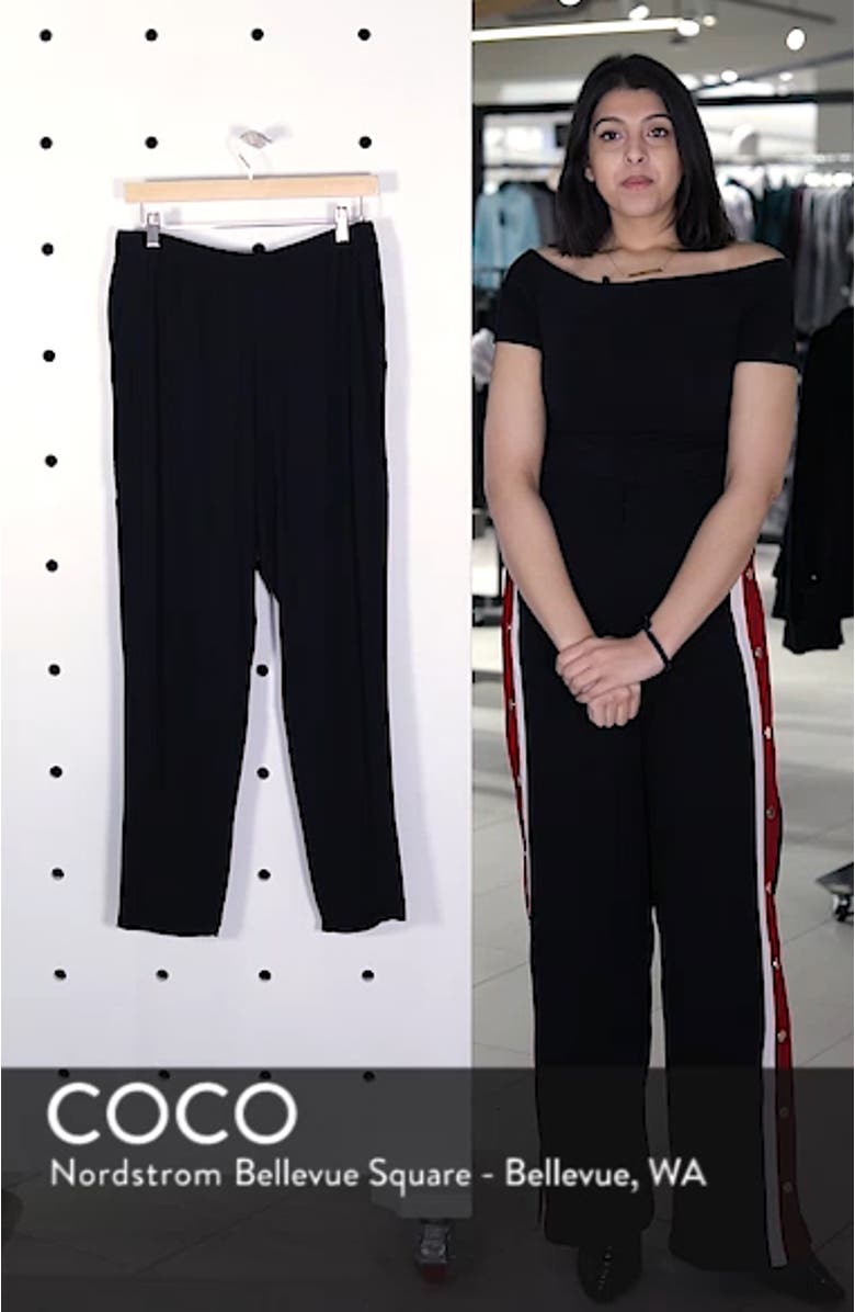 Slouchy Silk Crepe Ankle Pants, sales video thumbnail