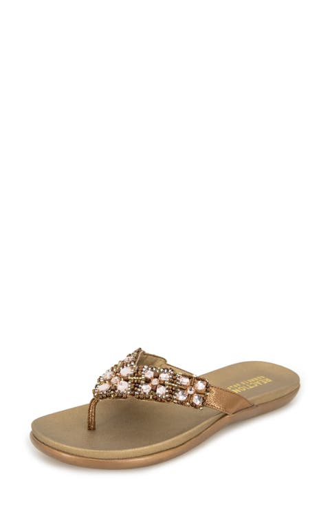 Glam-Athon Embellished Thong Sandal