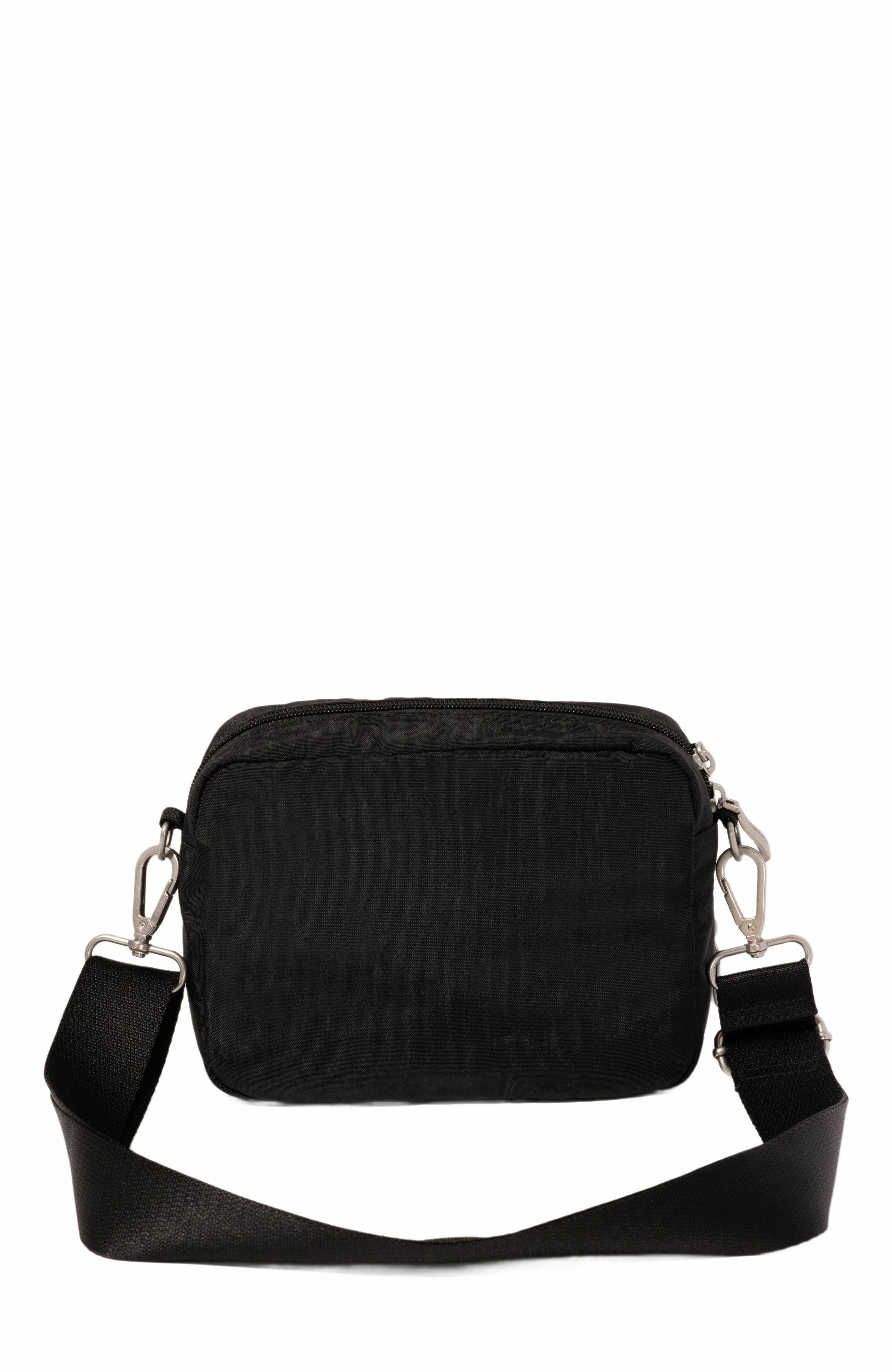 BAGGALLINI Coastal Flip Lock Camera Bag Crossbody, Alternate, color, Black