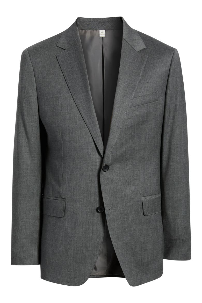 Jetsetter Standard Fit Grey Stretch Wool Suit Jacket, Alternate, color, GREY