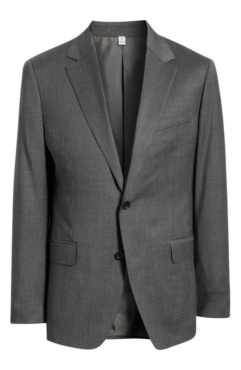 Jetsetter Slim Fit Grey Stretch Wool Suit Jacket