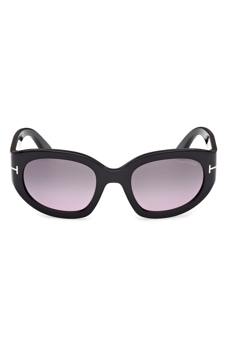 TOM FORD Arizona 53mm Gradient Rectangular Sunglasses, Alternate, color, 