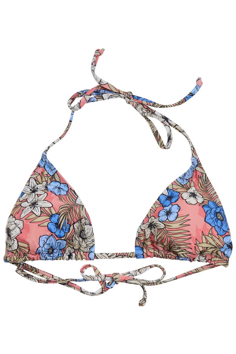 Tropical Mix Womens Bikini Top, Alternate, color, Tropical Mix Coral