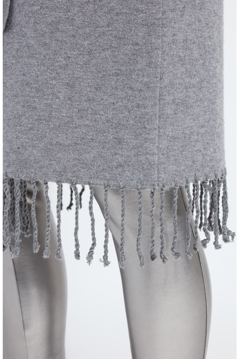 Juliette Fringed Sweater Coat, Alternate, color, GREY MELANGE/ LIGHT PEWTER