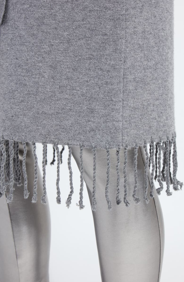 Lysse Juliette Fringed Sweater Coat, Alternate, color, Grey Melange/ Light Pewter