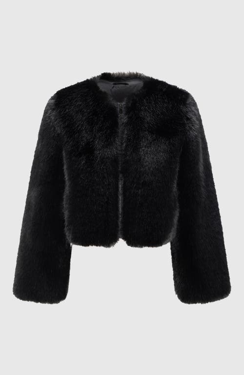Lyla Grant Fur-free Fox (faux Fur) Bolero In Black
