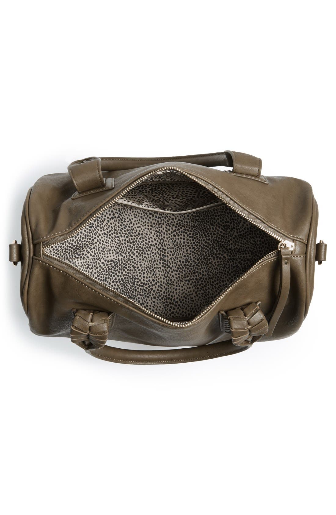 'Kelley' Faux Leather Satchel, Alternate, color, OLIVE