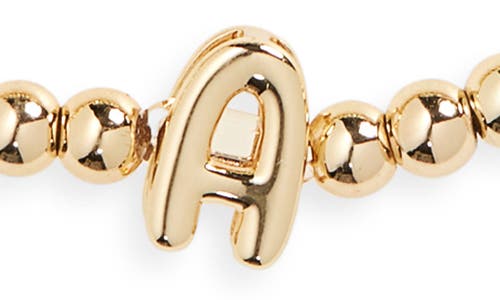 Leith 3-pack Initial Bead Bracelet In A- Clear- Gold