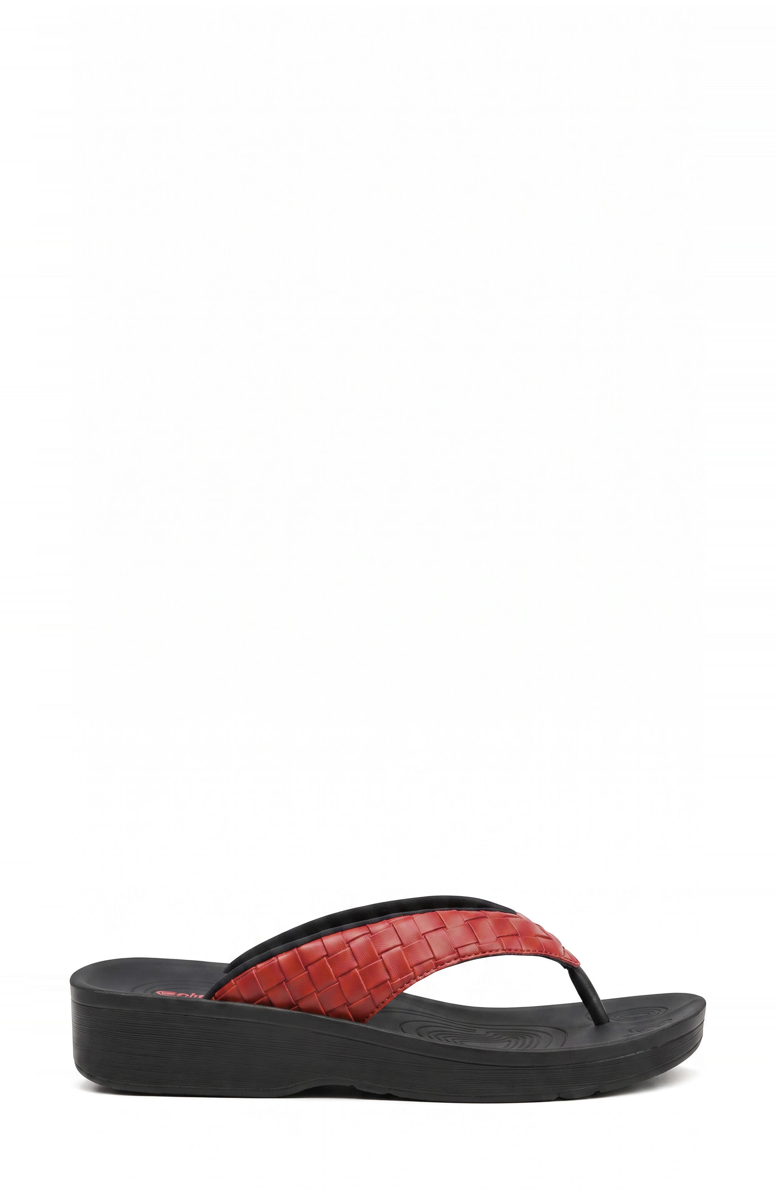 Clarus Flip Flop, Alternate, color, RED