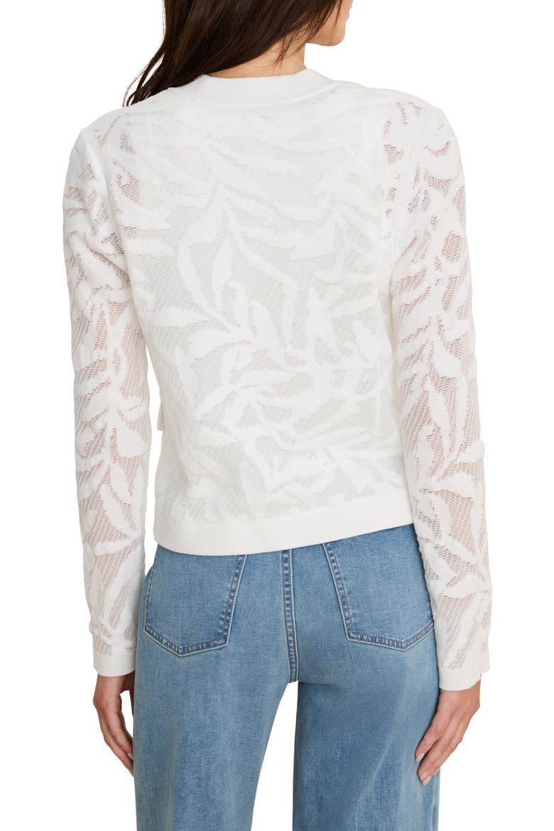 Garden Floral Lace Single Button Jacket, Alternate, color, PAPER WHITE