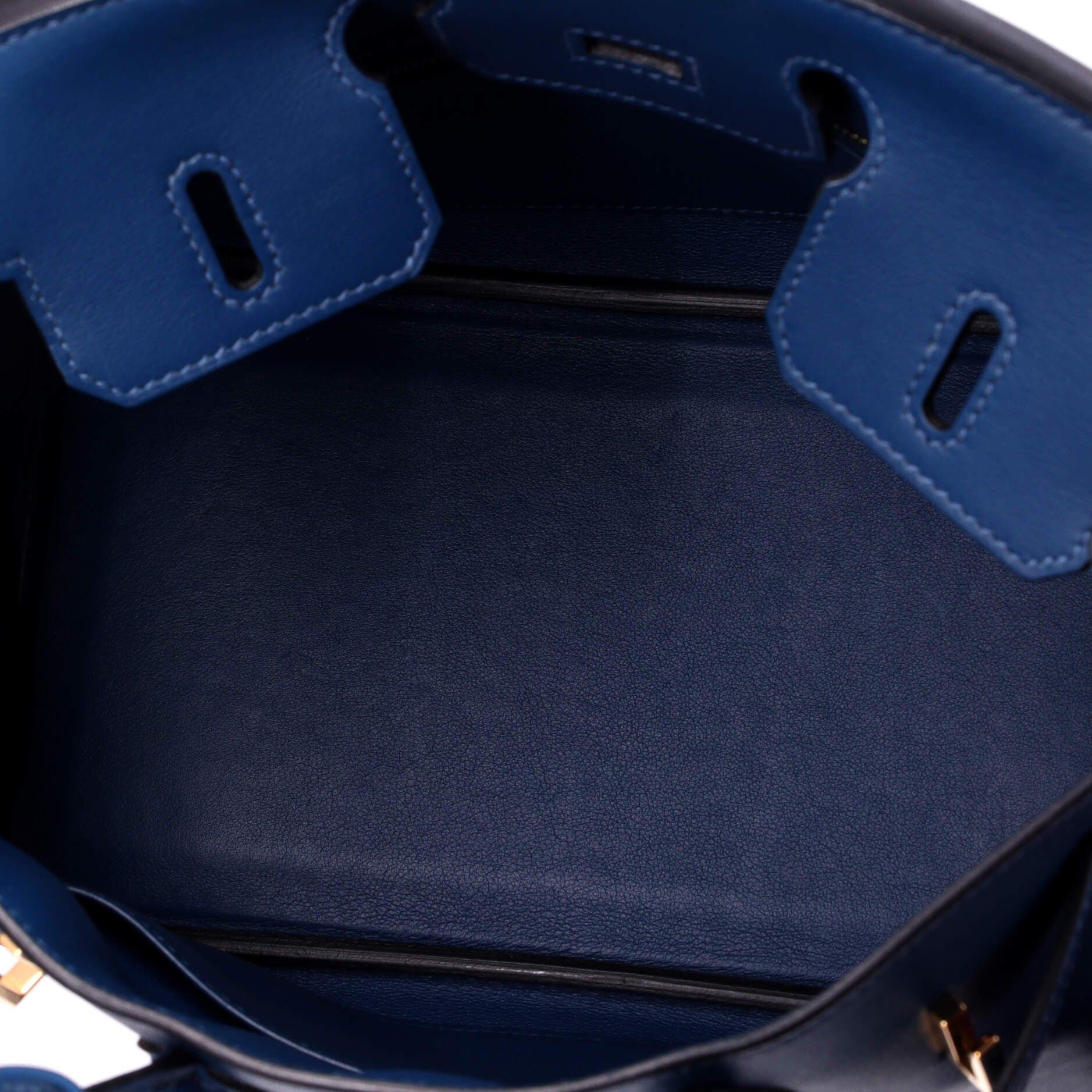 Pre-Owned Hermes Birkin Handbag Blue Swift with Gold Hardware 25, Alternate, color, Deep Blue
