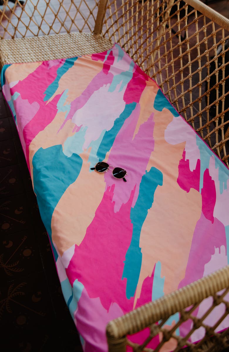 Katydid Paint Pattern Quick Dry Beach Towel, Alternate, color,