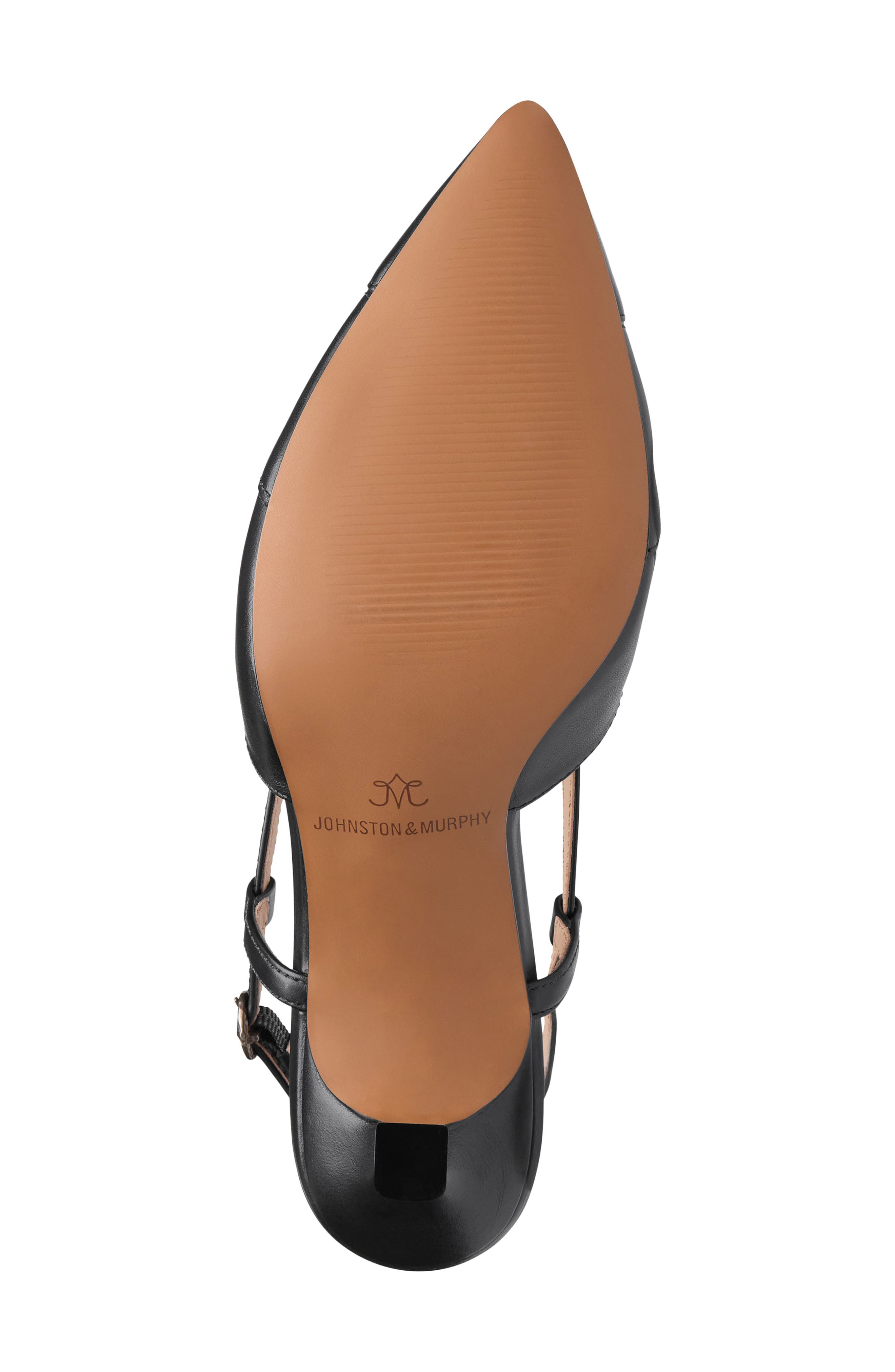 Johnston & Murphy Lindsey Ring Slingback Pump, Alternate, color, Black Glove Leather