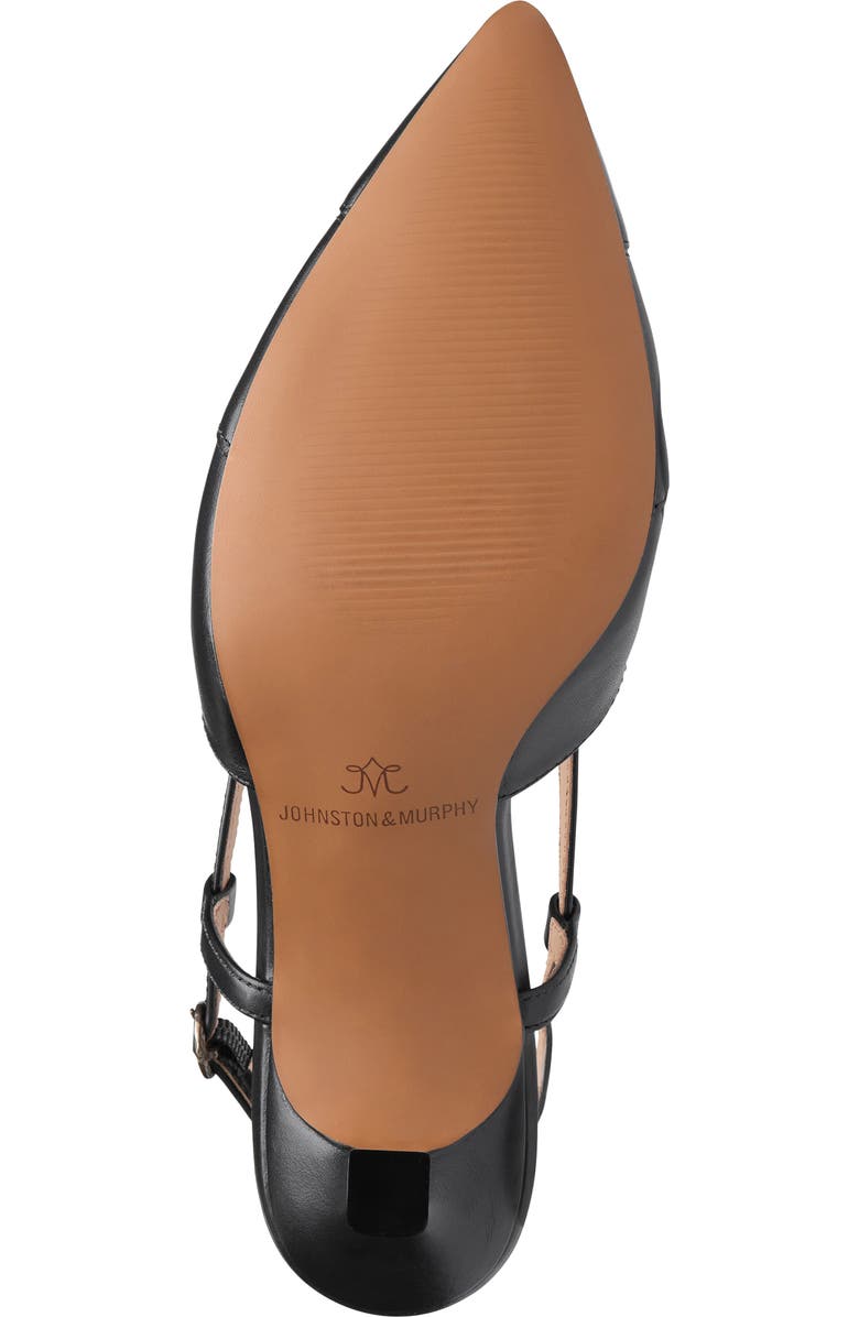 Johnston & Murphy Lindsey Ring Slingback Pump, Alternate, color, Black Glove Leather