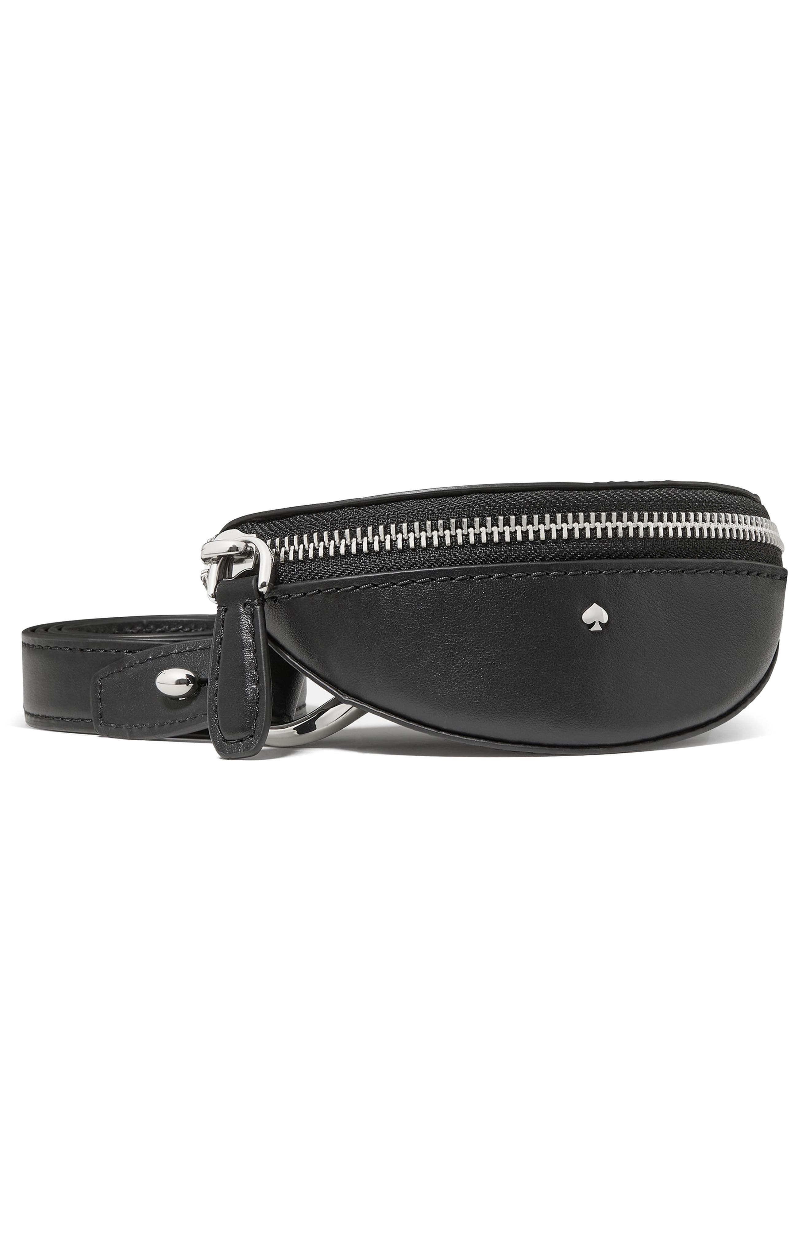 Kate Spade New York large duo pebbled leather crossbody bag, Alternate, color, Black