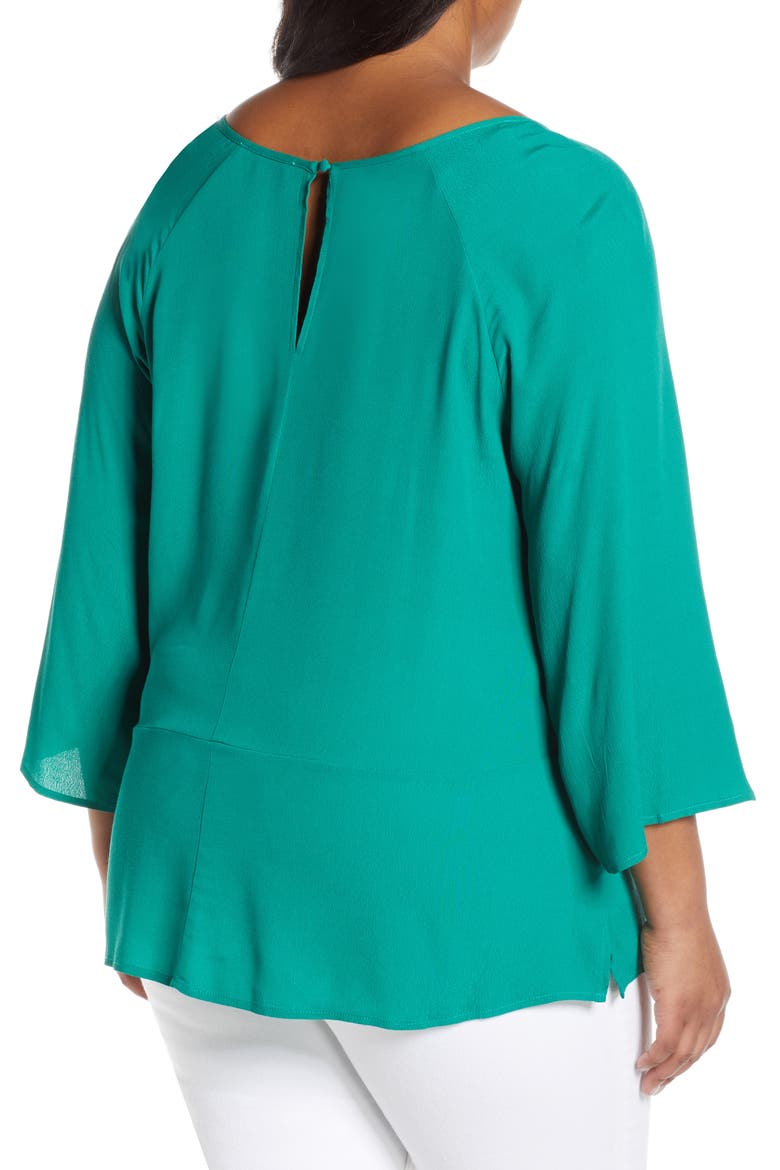 Rio Tie Front Blouse, Alternate, color, KELLY GREEN