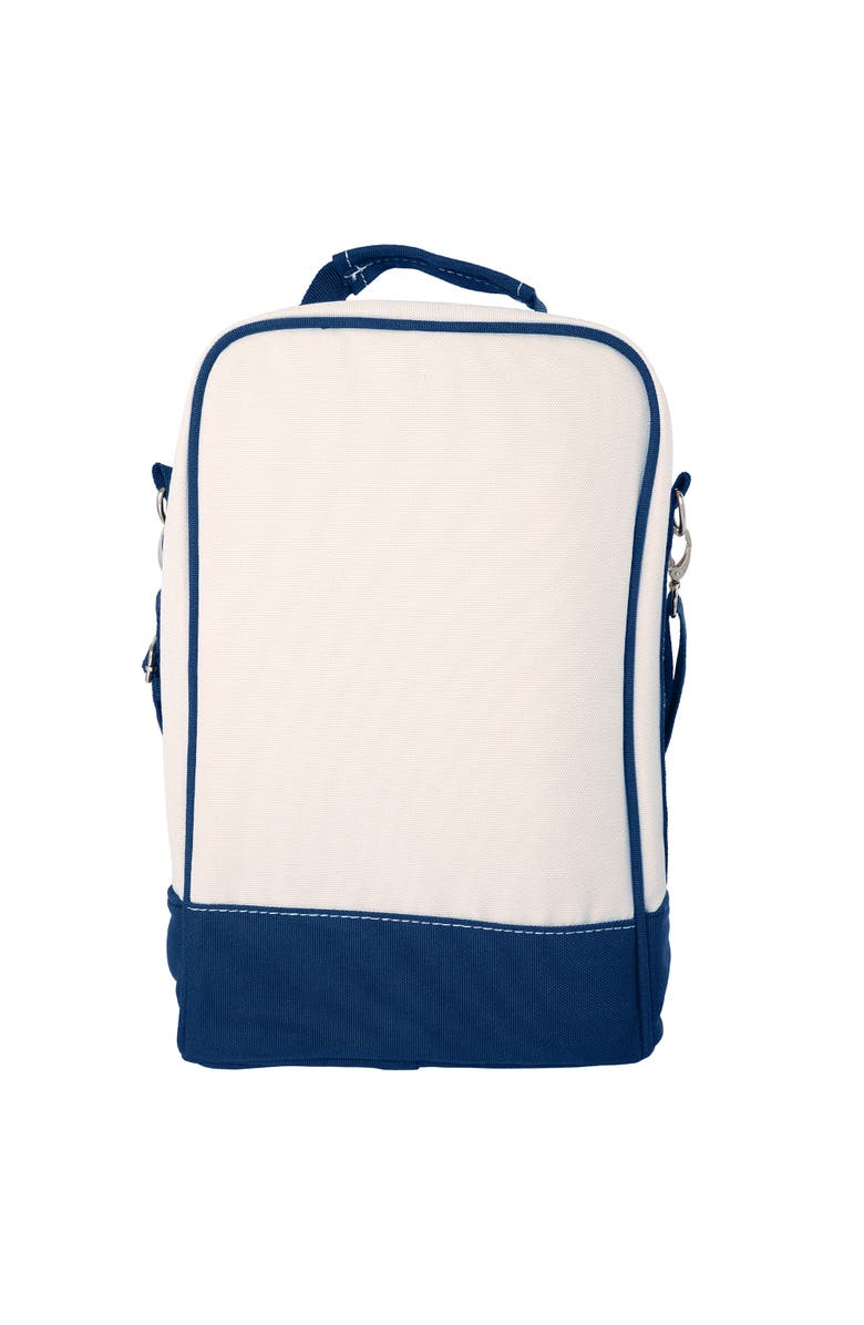 Lands' End Medium Wine Cooler Bag with 2 BPA-Free Glasses, Insulated Wine Bag for Travel, Alternate, color, Navy