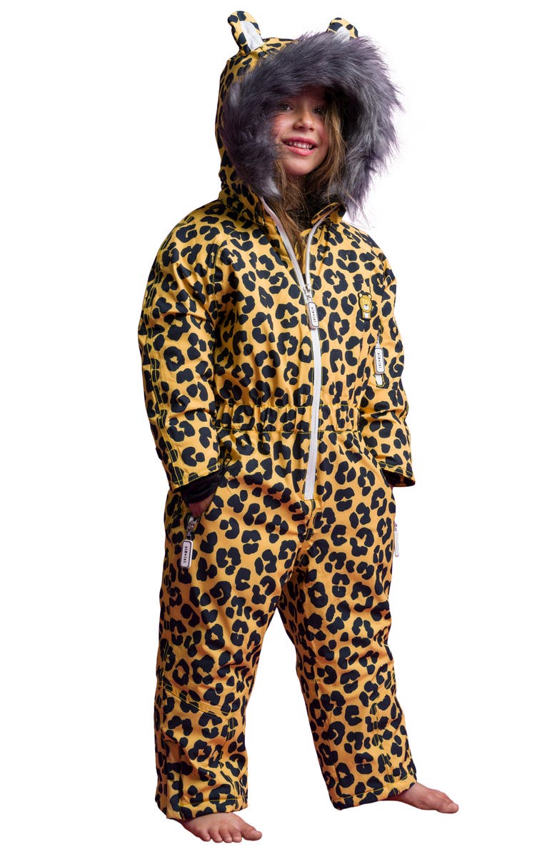 Roarsome Dash the Leopard Ski Suit, Alternate, color, Yellow/Black