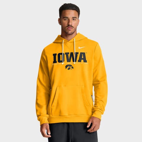 Men's Nike Gold Iowa Hawkeyes 2025 Sideline Standard Issue Dri-FIT Hoodie