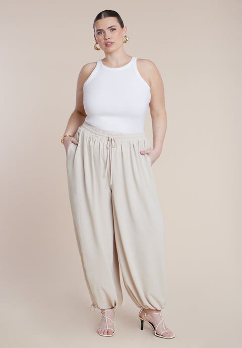 Drawstring Balloon Pant (Plus)