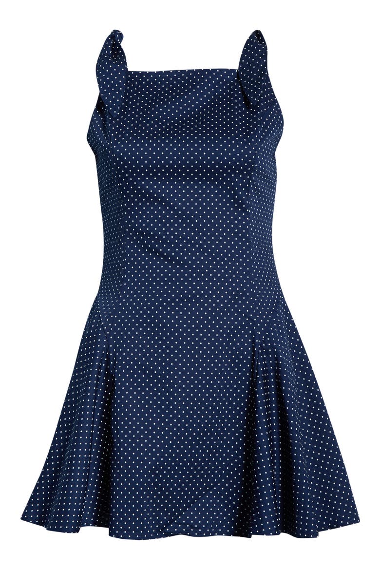 Chelsea Sleeveless Minidress, Alternate, color, NAVY WHITE DOTS