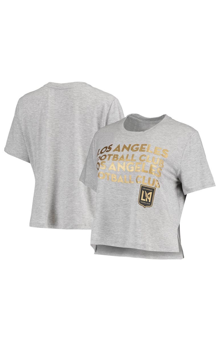 CONCEPTS SPORT Women's Concepts Sport Heathered Gray LAFC Homefront Cropped Tri-Blend T-Shirt, Alternate, color,