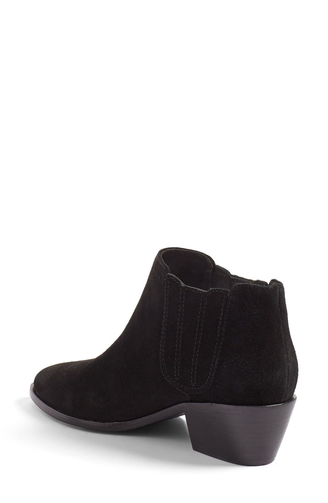 'Barlow' Suede Bootie, Alternate, color, BLACK
