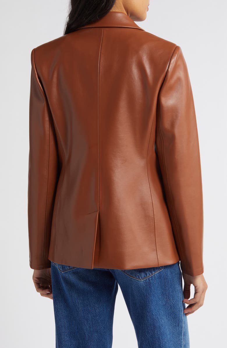 Sam Edelman Faux Leather Blazer, Alternate, color, Cognac